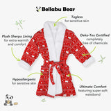 Polar Isle Red Bamboo Adult Robe