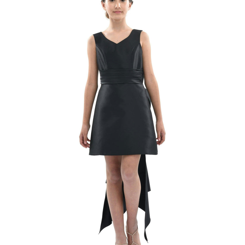 Black Isabel Back Bow Dress