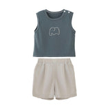 Blue Elephant Short Set