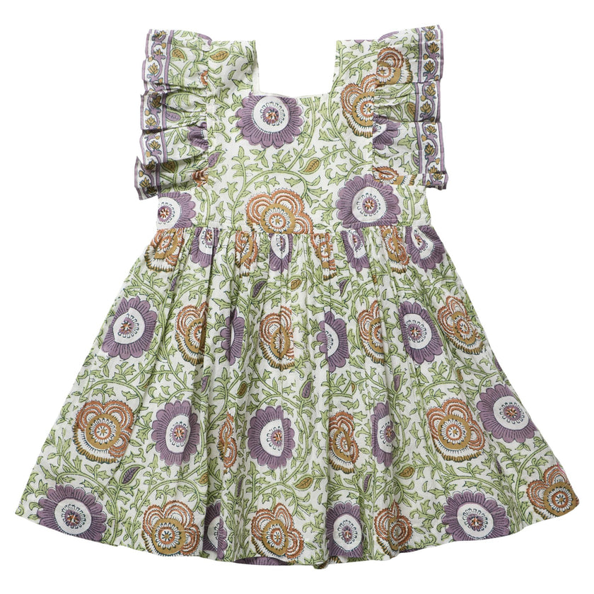 Girls Elsie Dress - Lilac Lisbon Floral