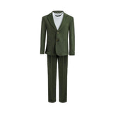 Green Slim-Fit Suit Set