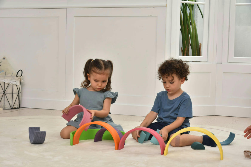 Avenlur Wooden Rainbow Stacker Blocks