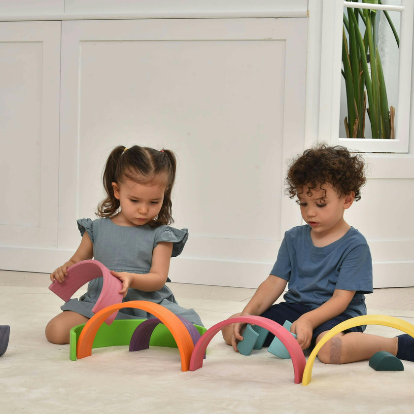 Avenlur Wooden Rainbow Stacker Blocks
