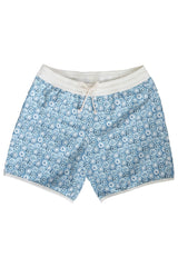 Swim Short Tommaso Jellyfish Print In Dusty Blue