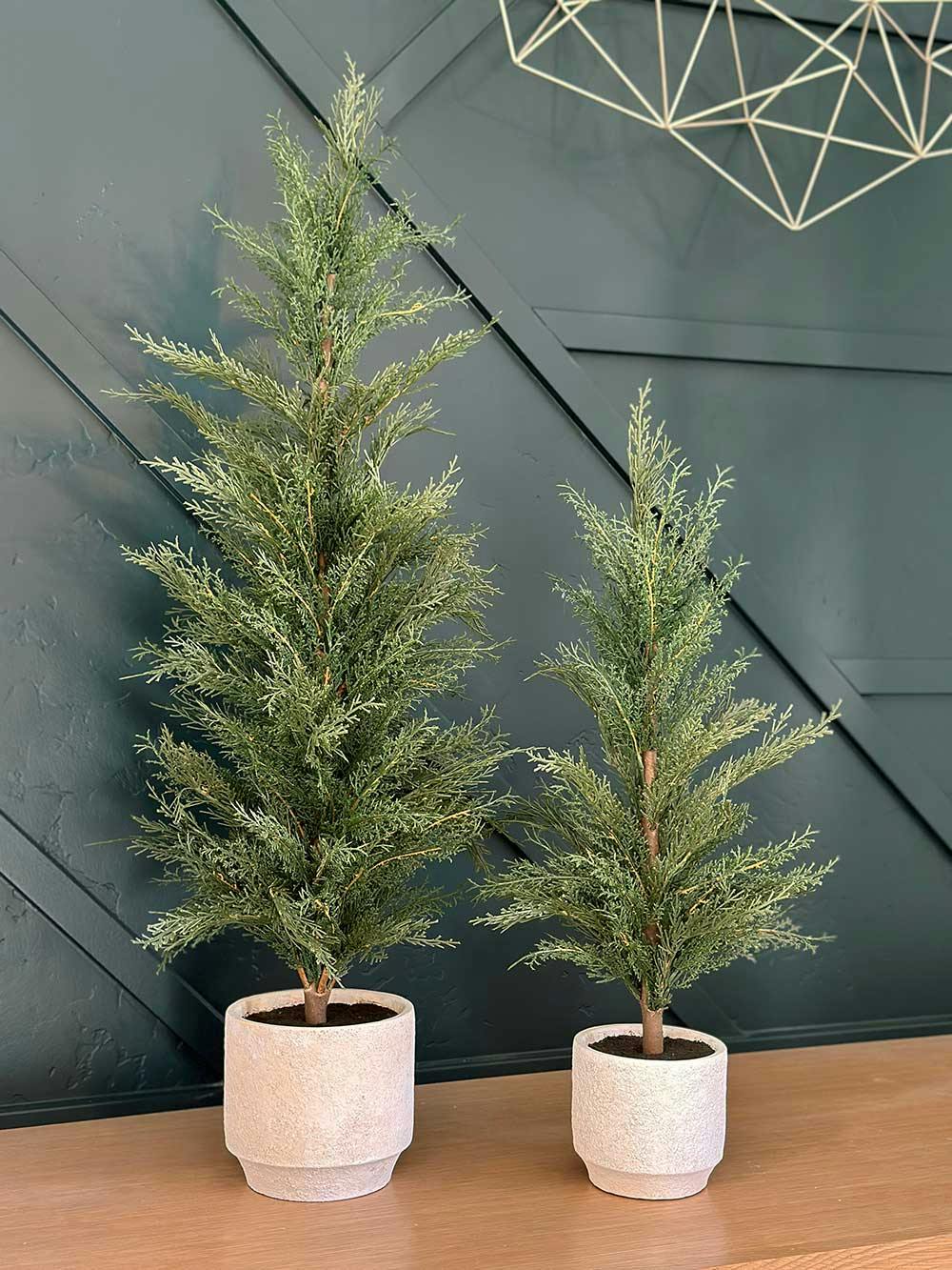 2' Faux Cedar Tree, Set of 2