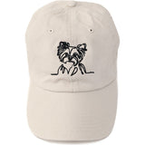 Custom Embroidered Dog Outline Hat, Natural