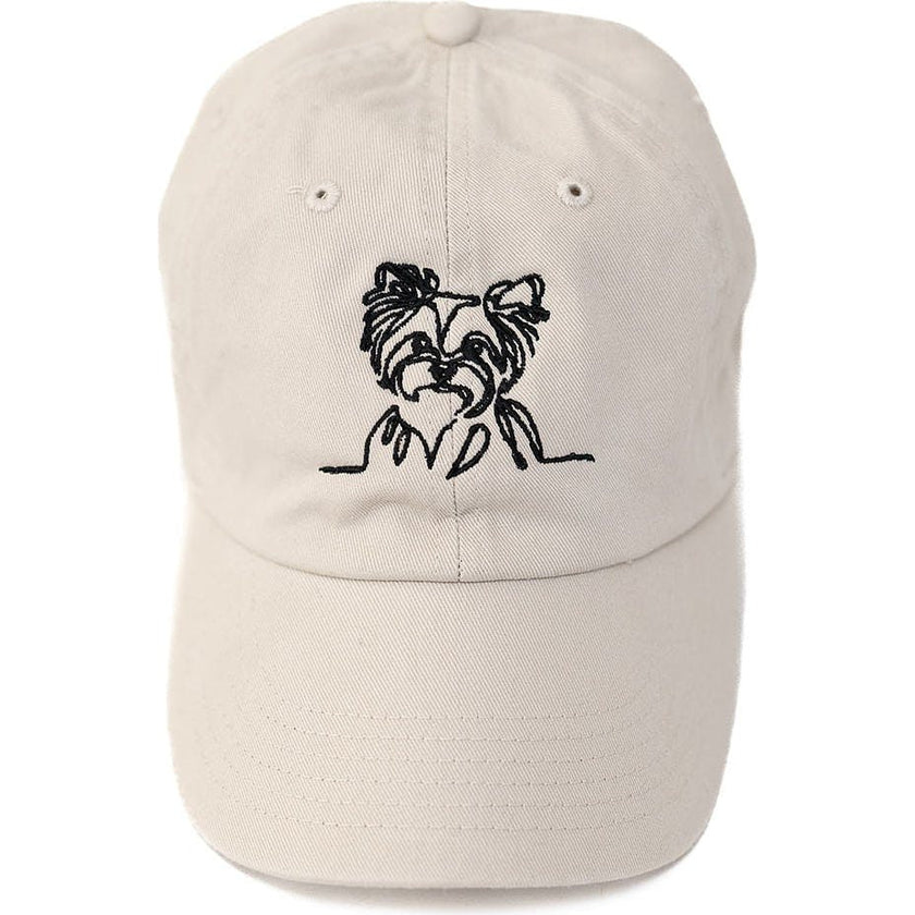 Custom Embroidered Dog Outline Hat, Black
