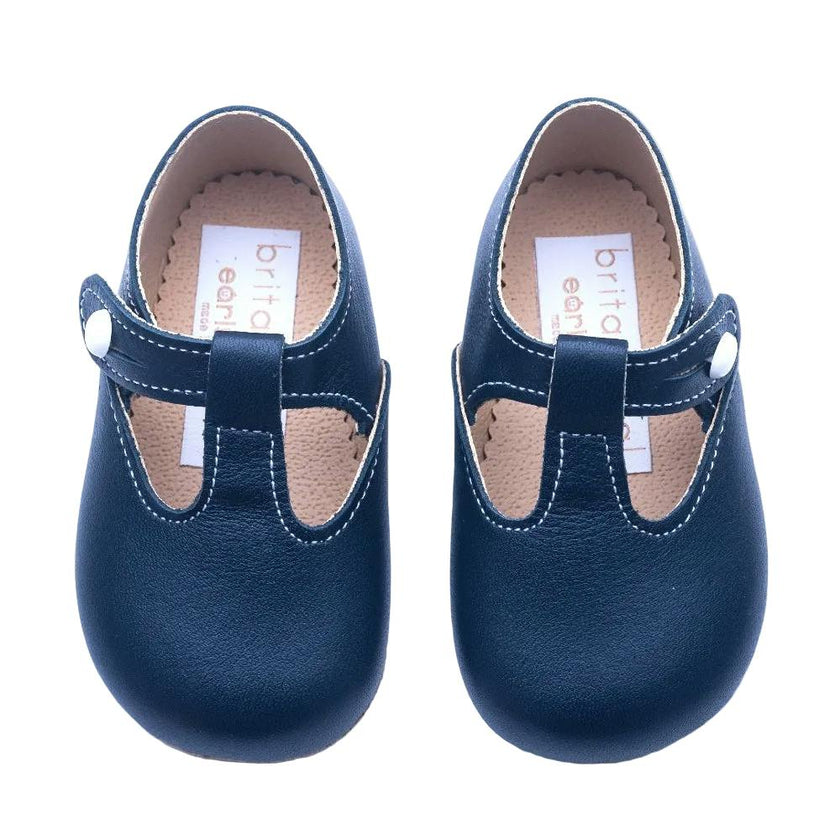 Alex British Pre-Walker Baby Shoes - Navy Blue