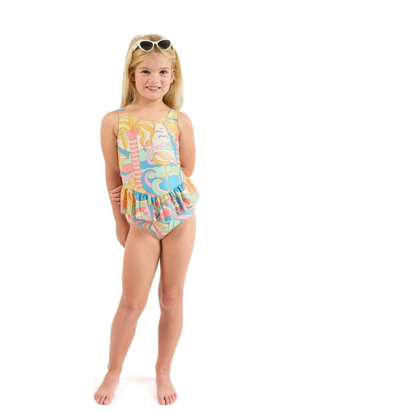 The Paradiso - Girls Ruffle One Piece with Tutu UPF 50+
