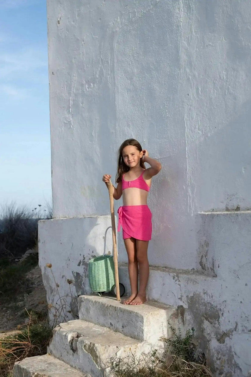 Knotted skirt, pink lurex | CALYPSO SKIRT