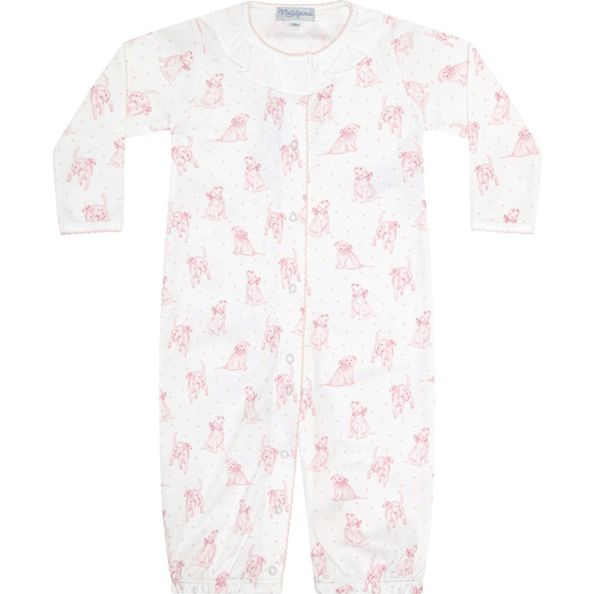 Pink Puppy Love Print Converter Gown