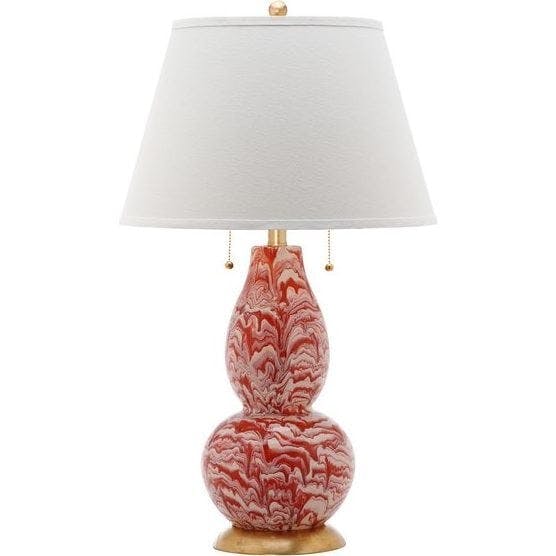 Set of 2 Color Swirls Glass Lamps