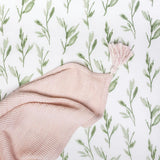Parker Green Leaf Fitted Crib Sheet