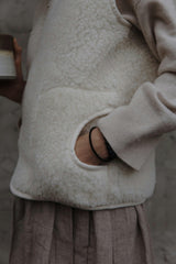 WOMEN'S WOOL VEST WITH LINING