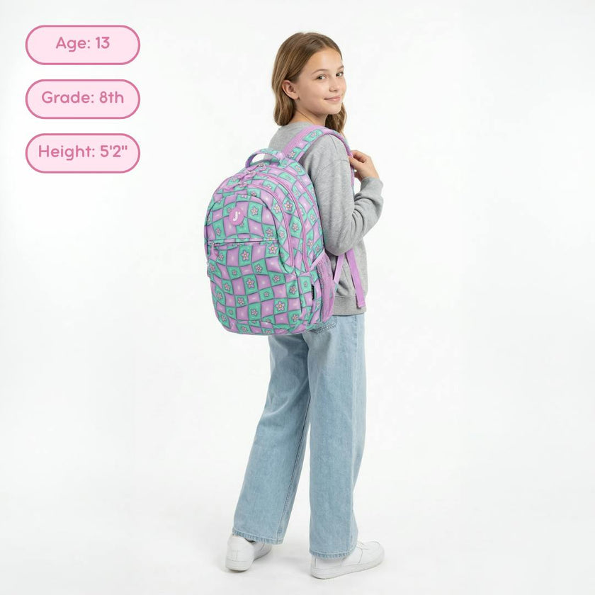 Cornelia Backpack with Lunch Bag and Pencil Case in Puffy Flower