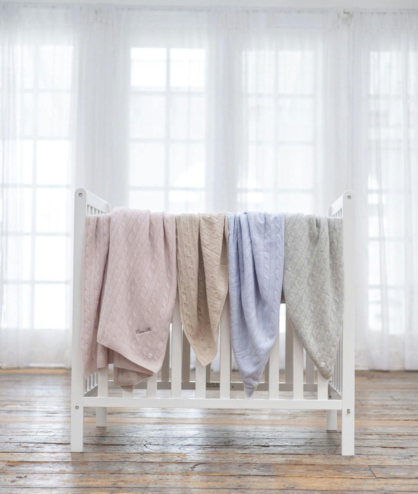 Cable Knit Cashmere Blanket