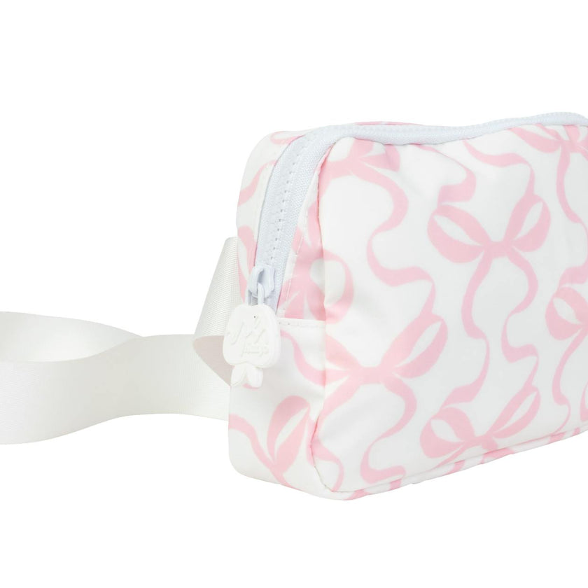 The Crossover Belt Bag in Bows on White