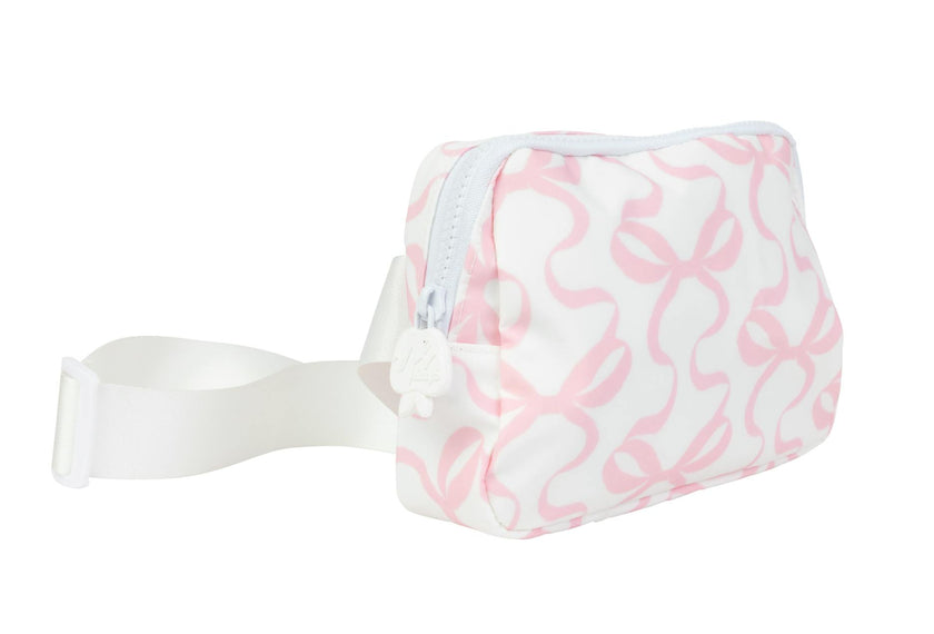 The Crossover Belt Bag in Bows on White