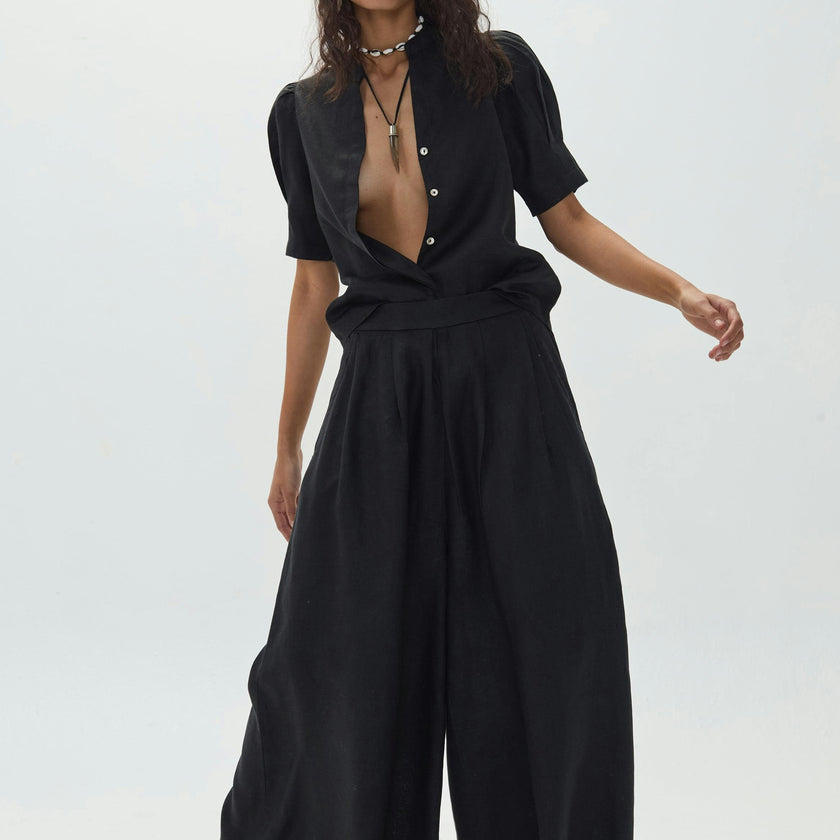Sabi Linen Pants - Black