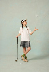 Play Pleated Skort in Grey Plaid
