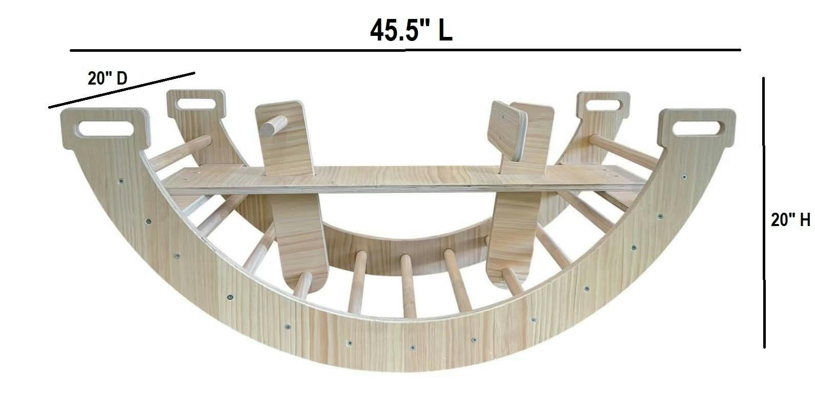 Bailis | 3-in-1 Wooden Climbing Arch, Rocker and Seesaw for Toddlers