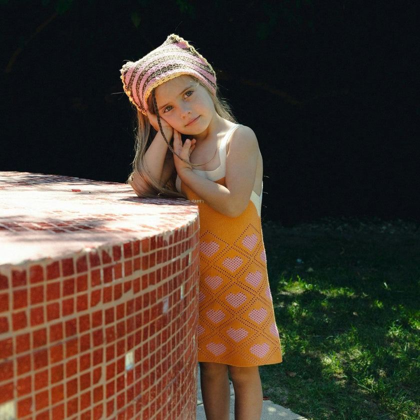 children's organic cotton dress – tangerine