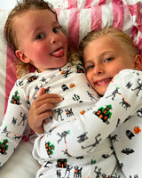 The Organic Long Sleeve Pajama Set [Spooky Skeletons]