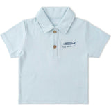 Organic Polo Shirt & Shorts Set - Light Blue
