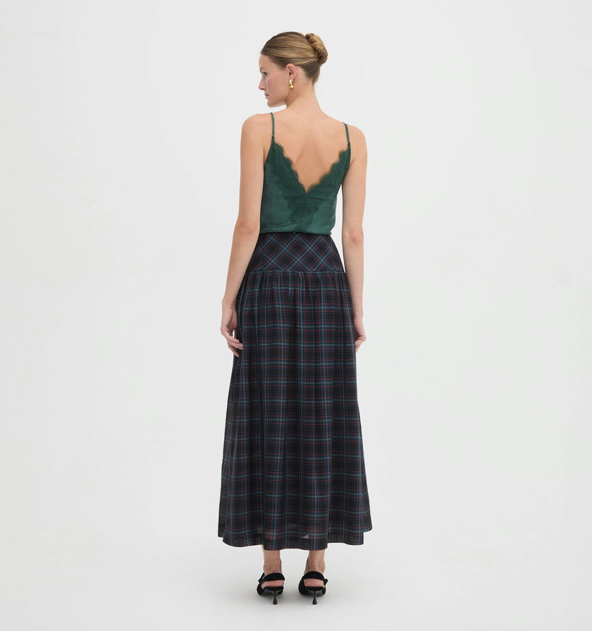 The Kate Midi Skirt - Jewel Tartan