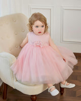 Pink Oravelle Lace Petal Gown