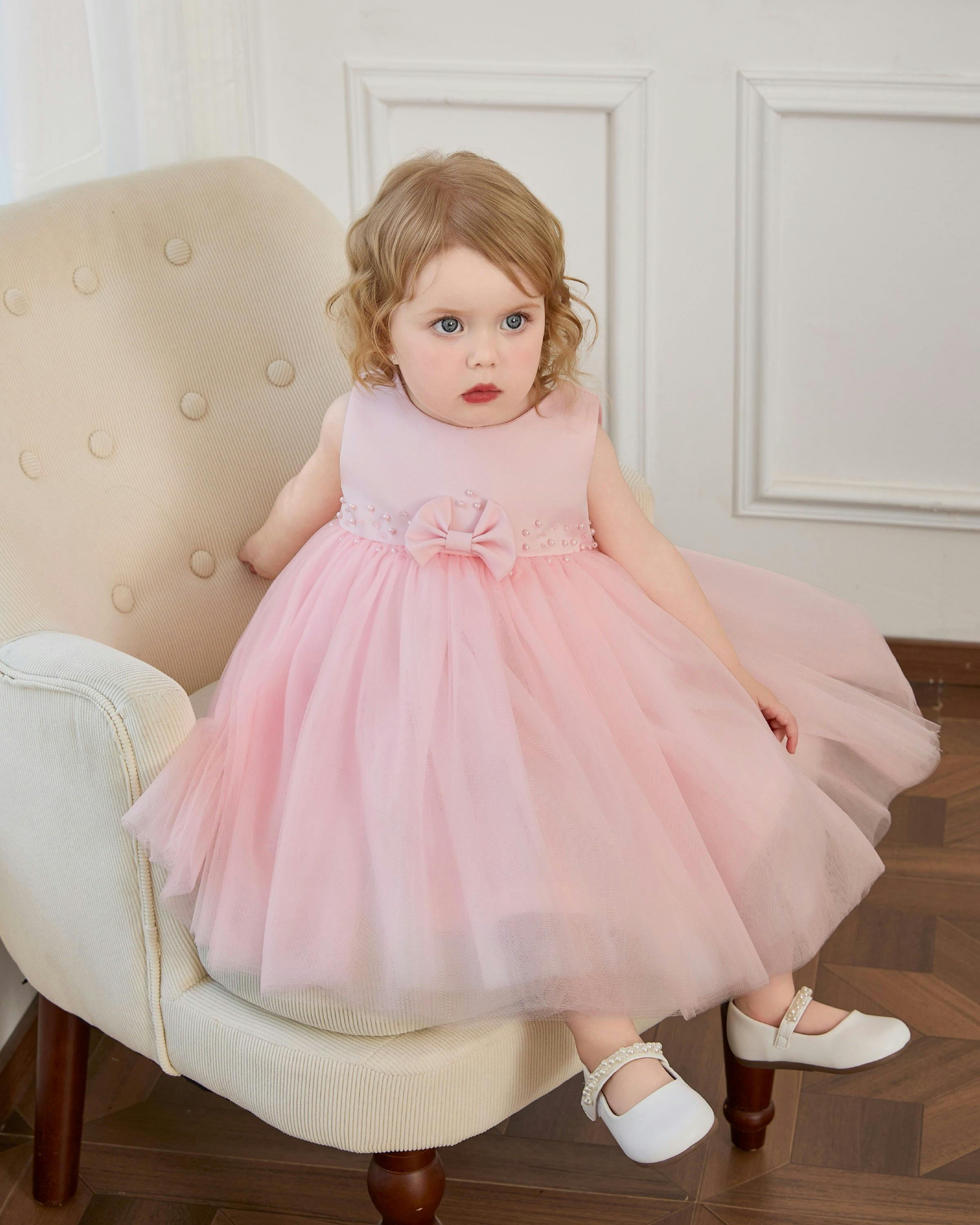 Pink Oravelle Lace Petal Gown