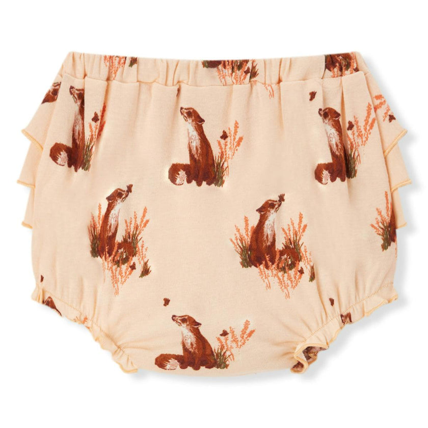 Floral Fox Organic Cotton Ruffle Bloomer