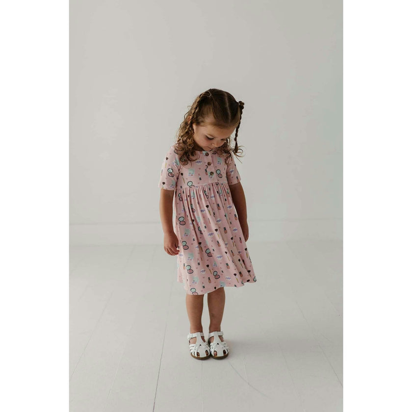 Short Sleeve Henley Dress