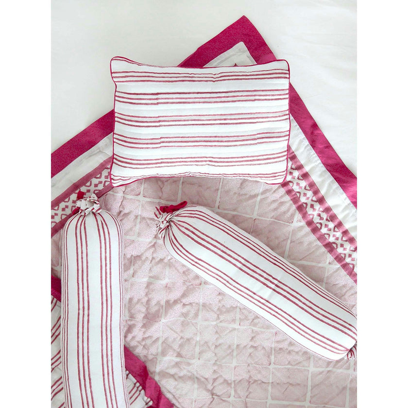 Block-Printed Cotton Crib Quilt