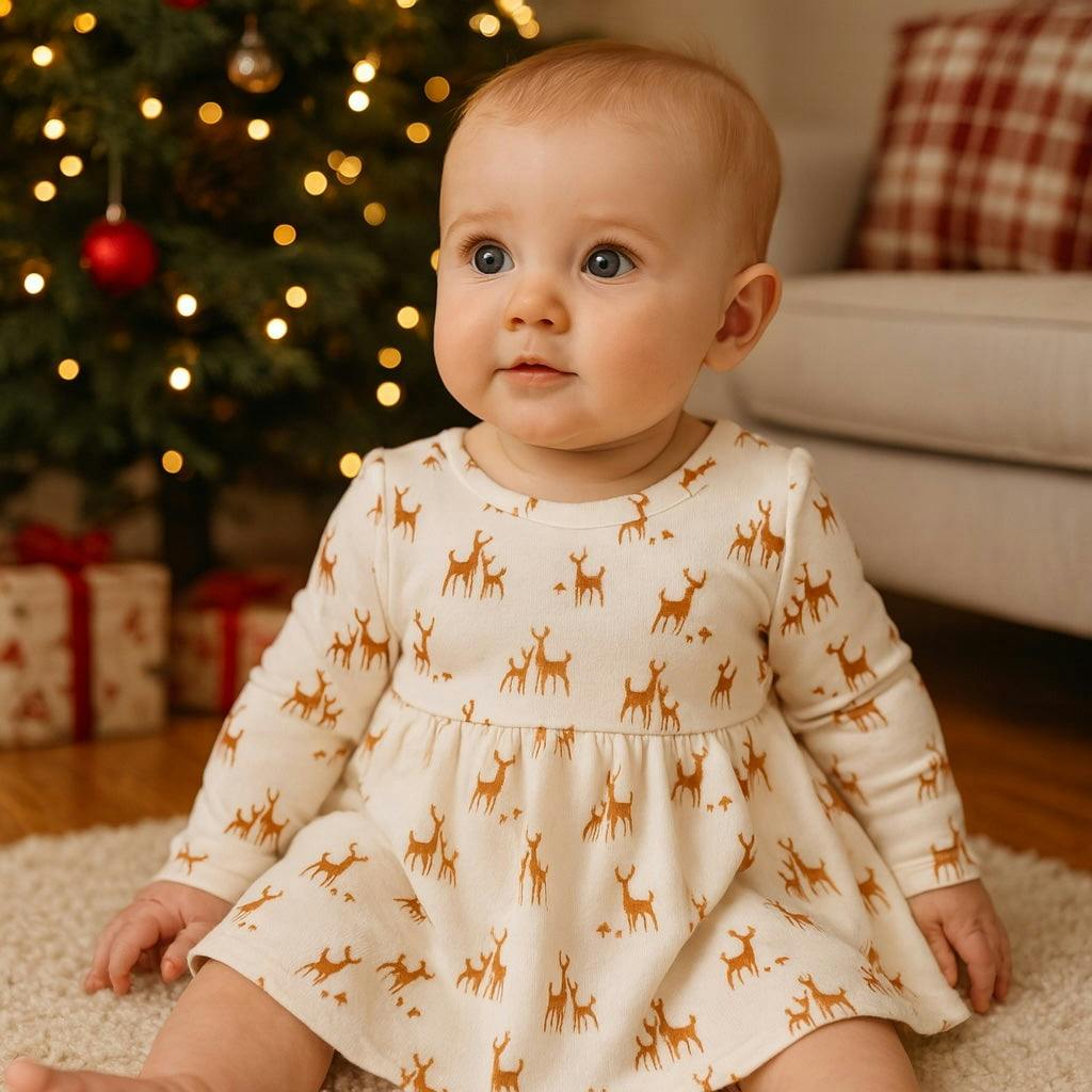 long sleeve twirl dress | deer to my heart