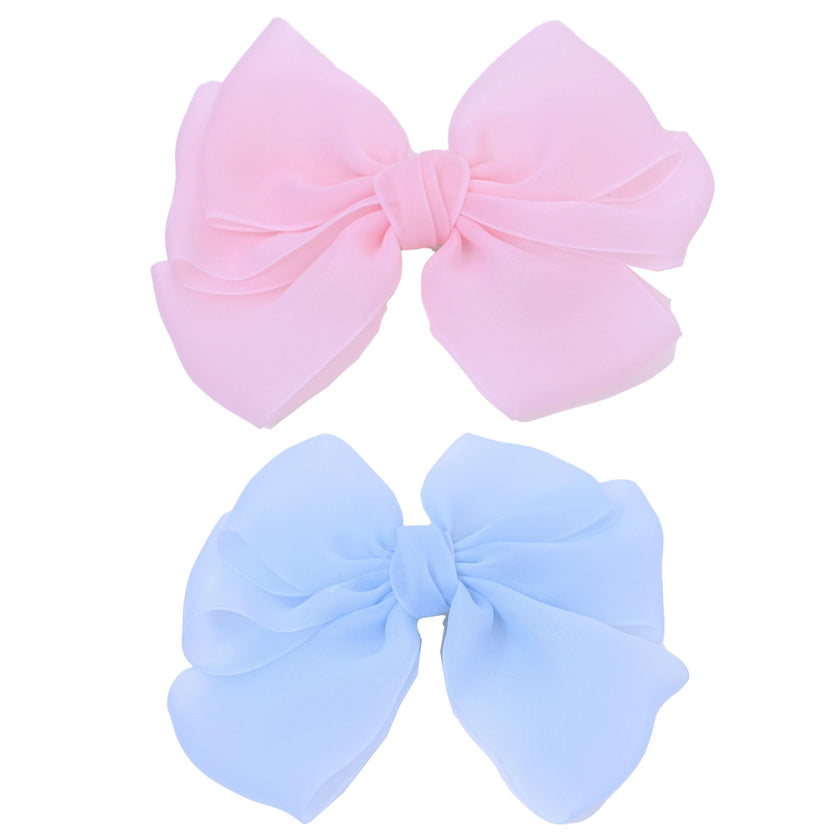 Multicolor Ribbon Bow Hairclip Set