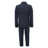 Navy Glitter Trim Suit