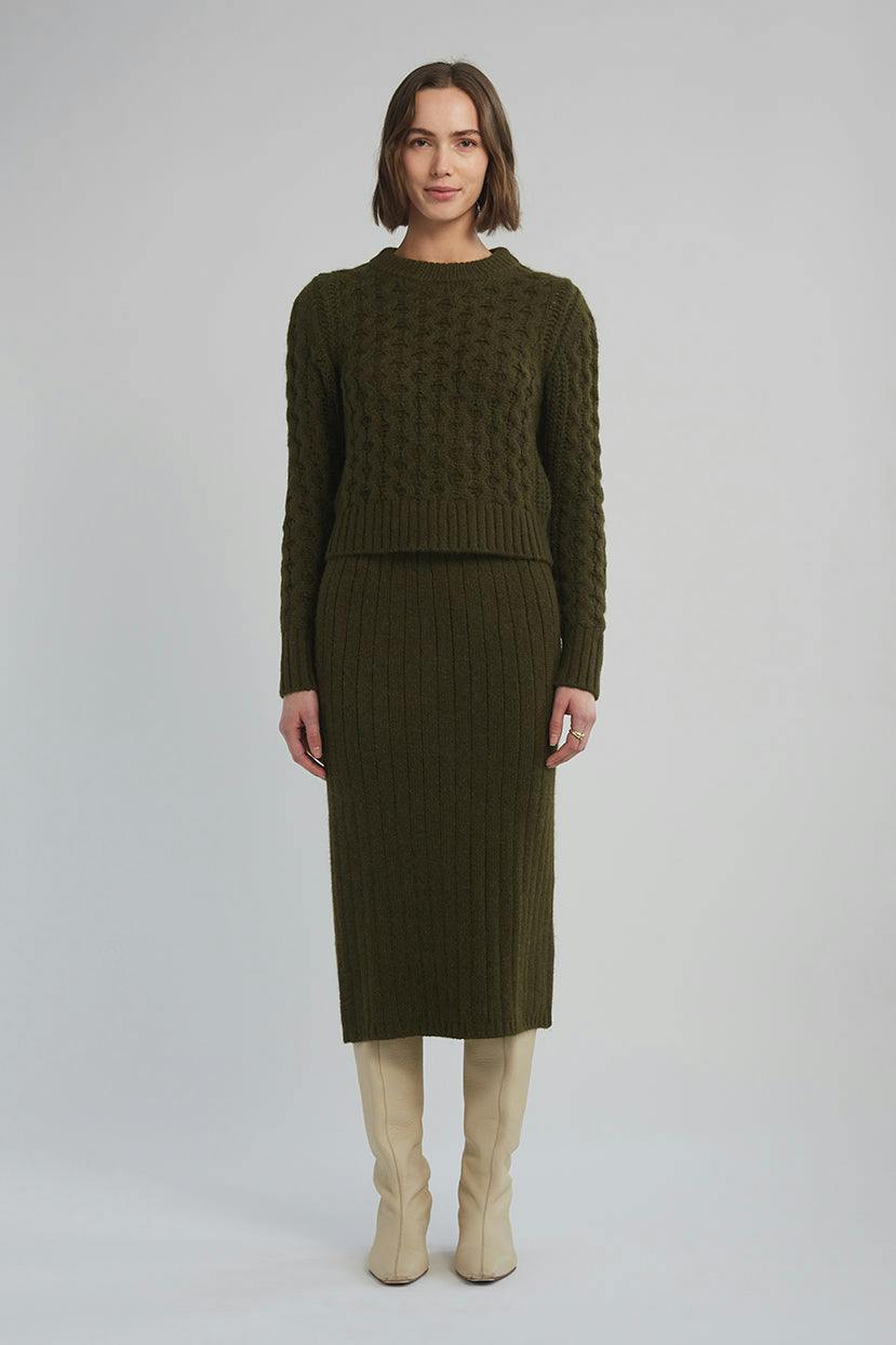 AMARA SWEATER | DARK OLIVE