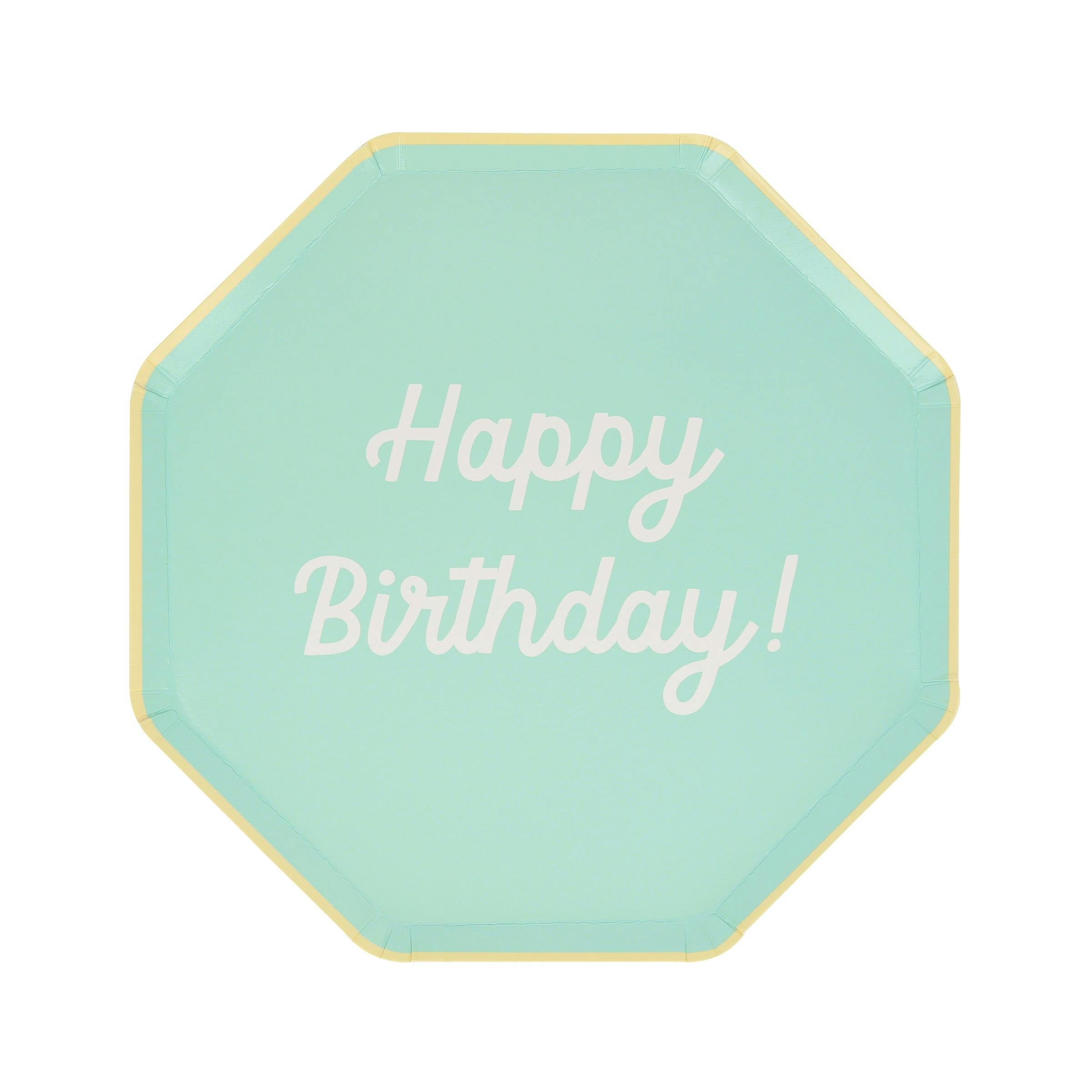 Mixed Happy Birthday Side Plates