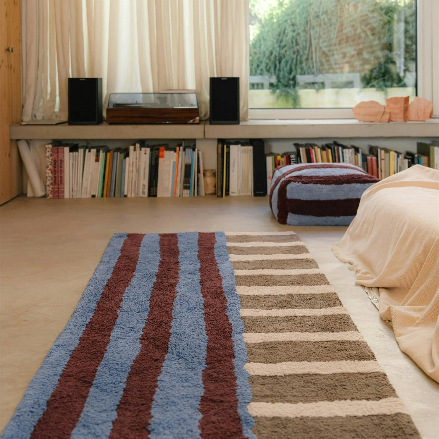Washable Rug Color On Indigo Blue