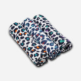 Leopard Print Muslin Burp Cloths