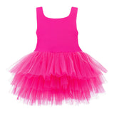Pink Rouge Solid Tutu Dress