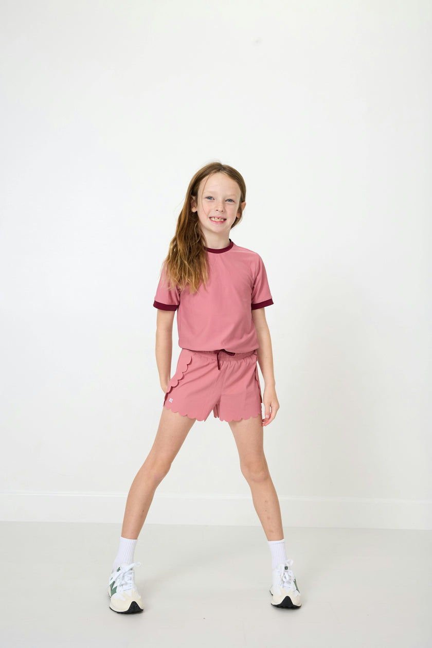 Girls Scalloped Super Short