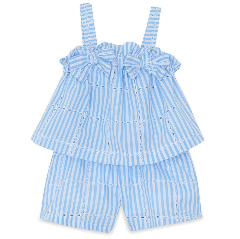 TARTINE ET CHOCOLAT Seersucker Bows Baby Set