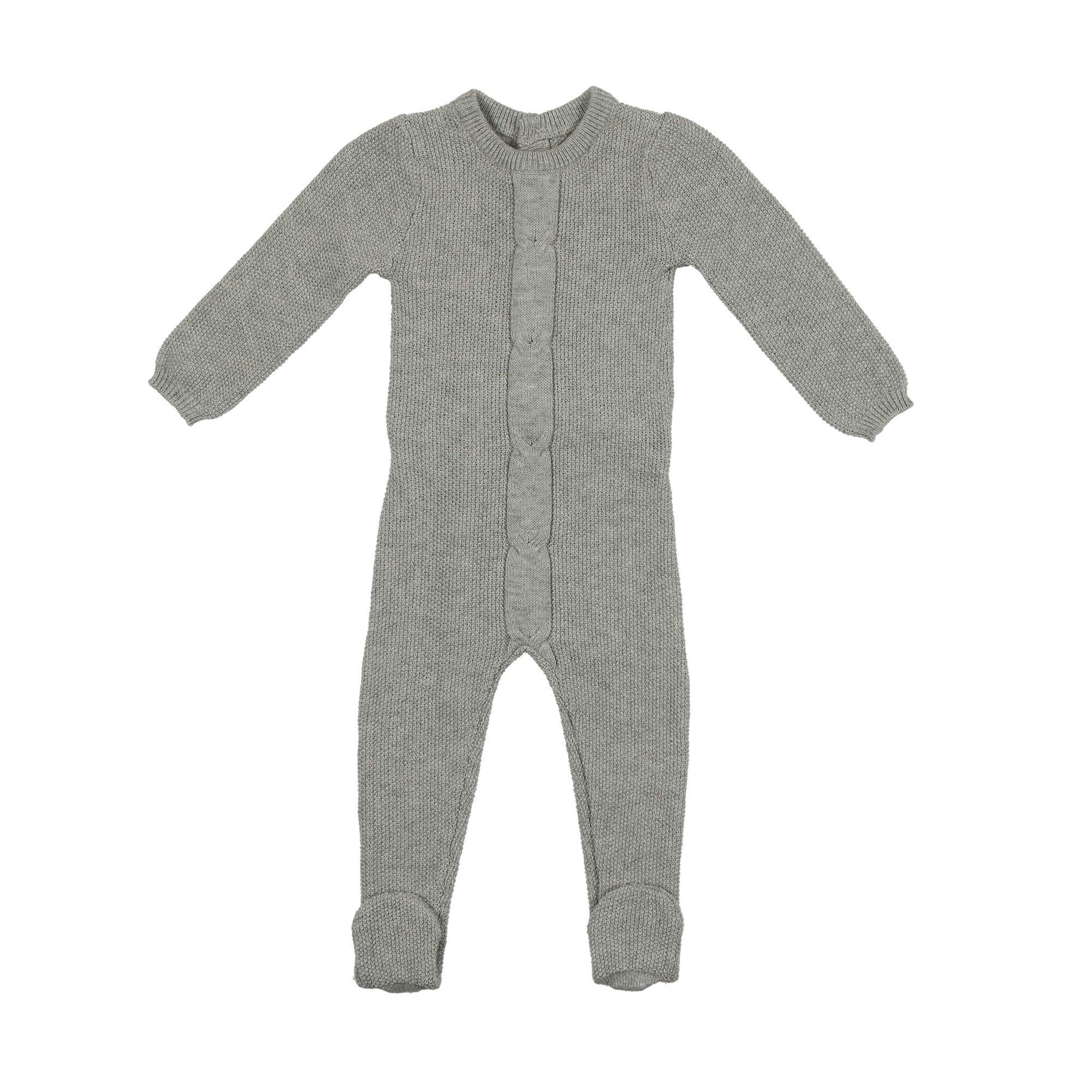 Braided Rope Knit Long Sleeve Footie