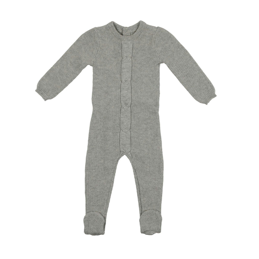 Braided Rope Knit Long Sleeve Footie