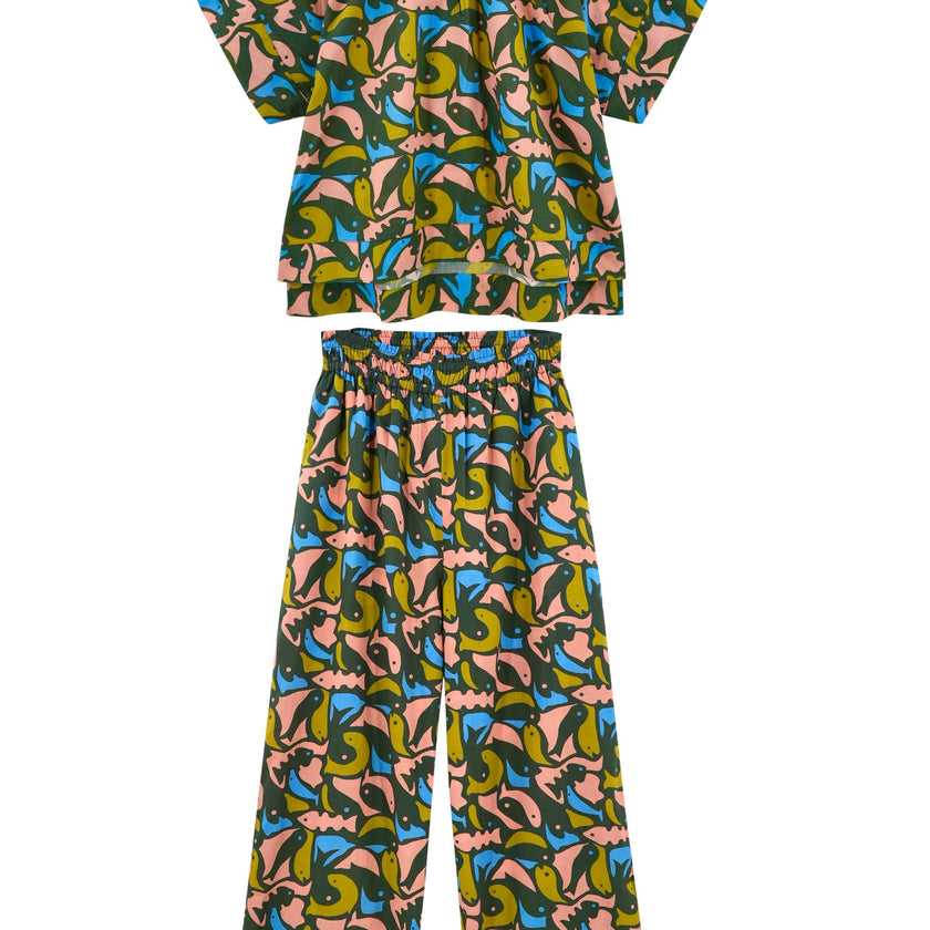 Pajama Pant Set in Guppy