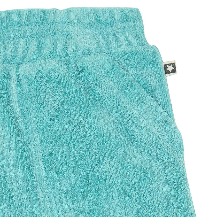 BONTON Blue Fish Terrycloth Shorts
