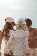 Long Sleeve Rashguard Ruffle Swimsuit | UPF + Recycled - Pegasus