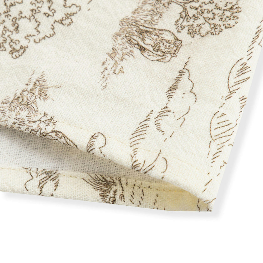 Country Toile Tea Towel